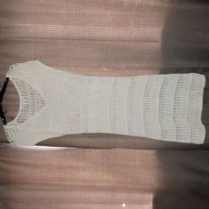 H&M L.O.G.G. White Knit Dress